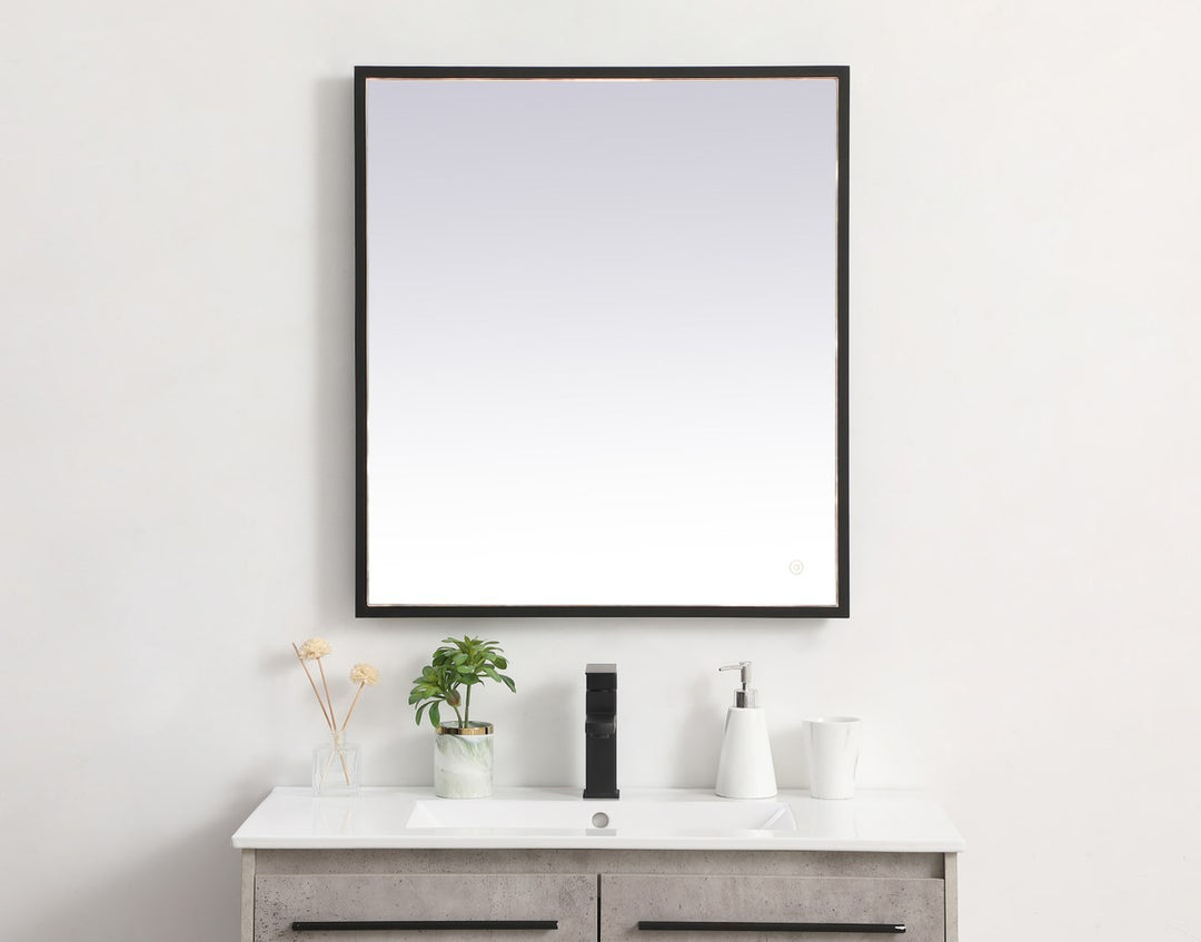 Black Led Mirror