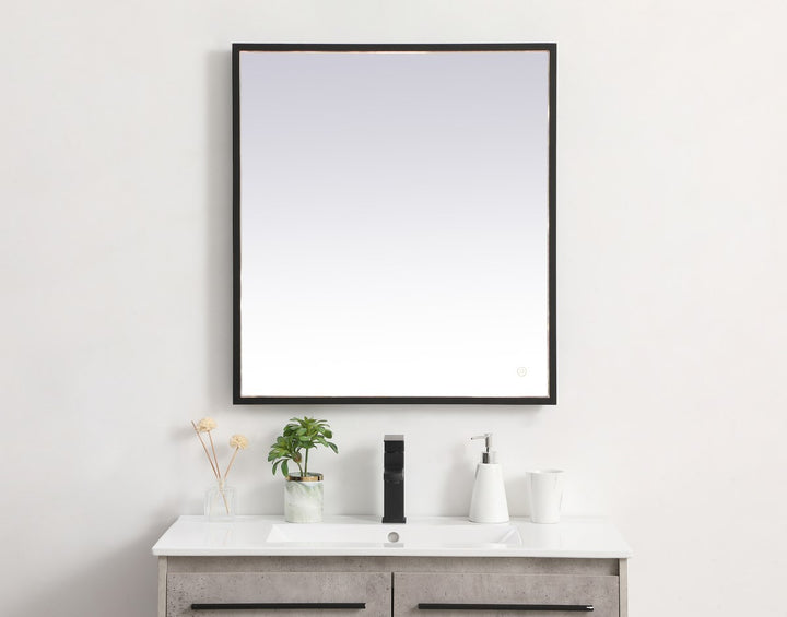 Black Led Mirror