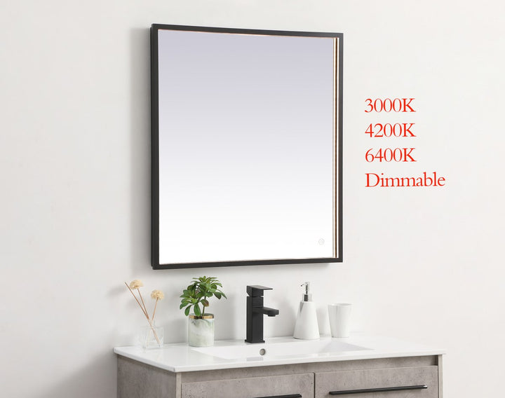 Black Led Mirror