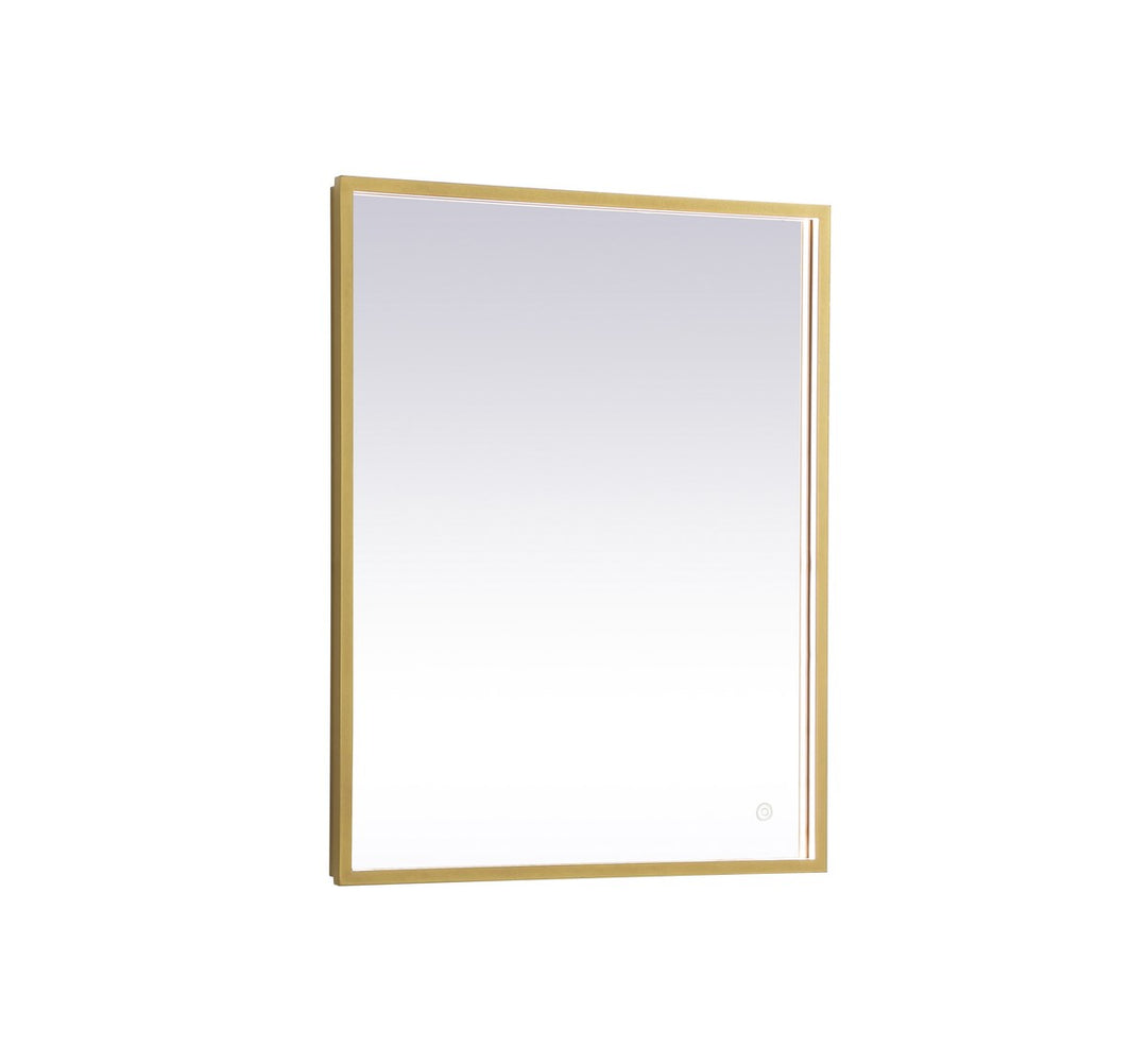Brass Led Mirror by Elegant Decor