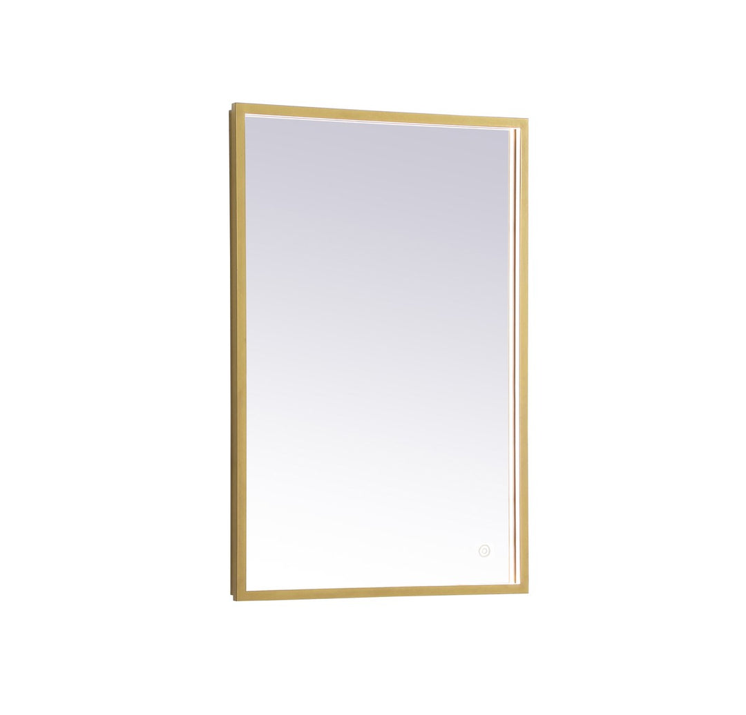 Brass Led Mirror by Elegant Decor