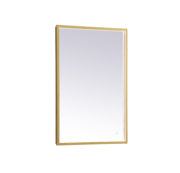 Brass Led Mirror by Elegant Decor