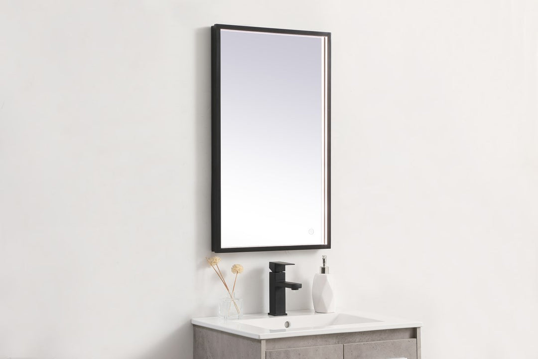 Black Led Mirror