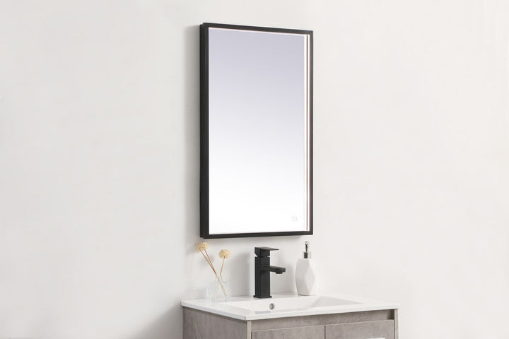 Black Led Mirror