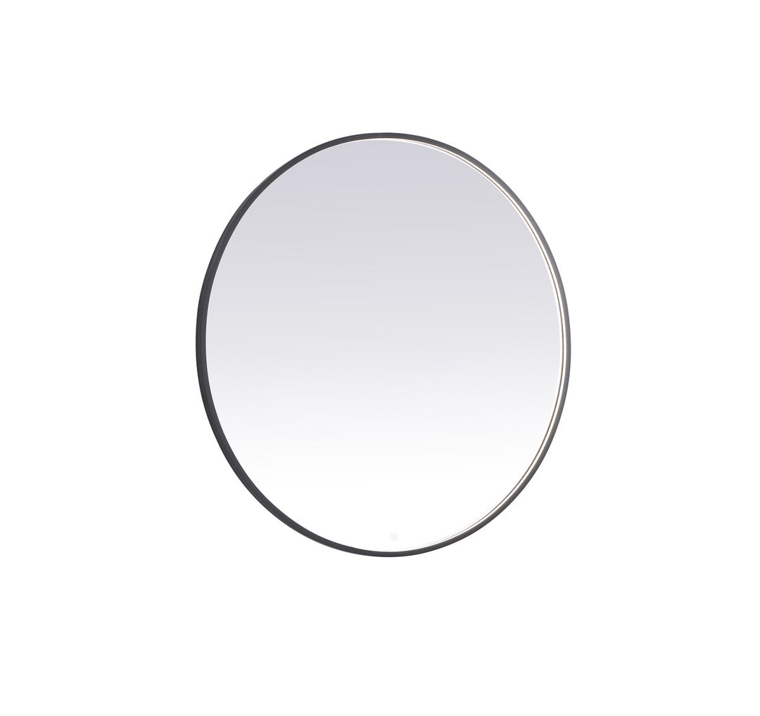 48 inch LED mirror with adjustable color temperature 3000K/4200K/6400K in black by Elegant Decor