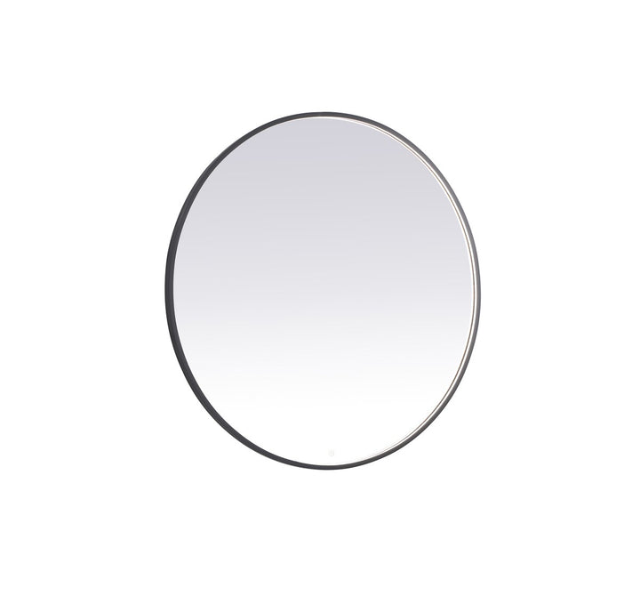 48 inch LED mirror with adjustable color temperature 3000K/4200K/6400K in black by Elegant Decor