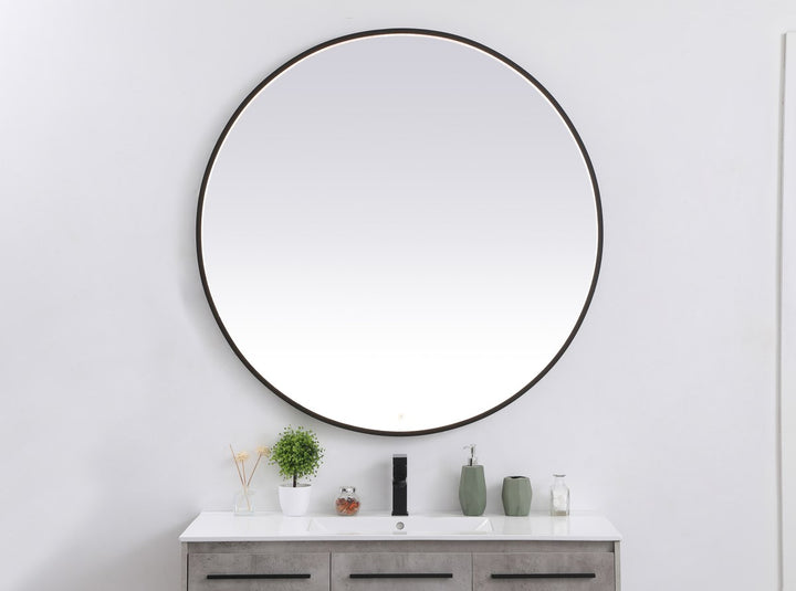 48 inch LED mirror with adjustable color temperature 3000K/4200K/6400K in black