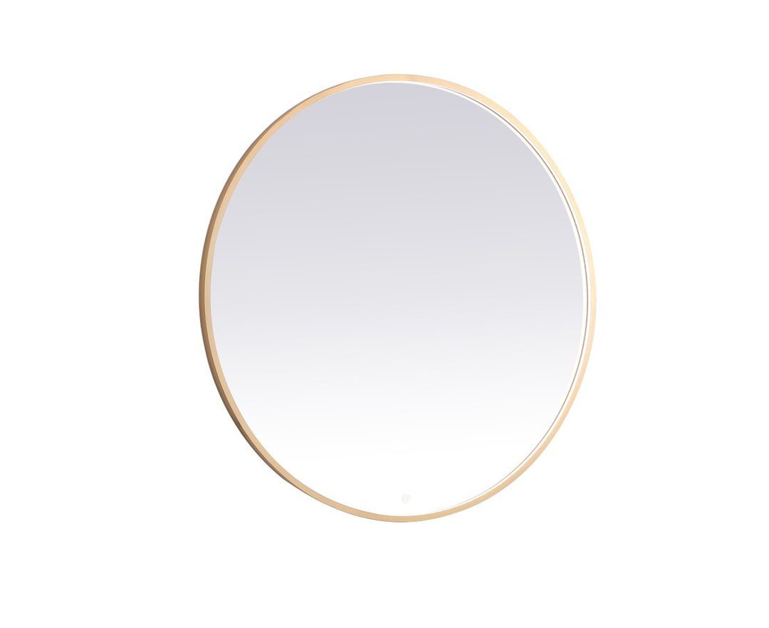 45 inch LED mirror with adjustable color temperature 3000K/4200K/6400K in brass by Elegant Decor