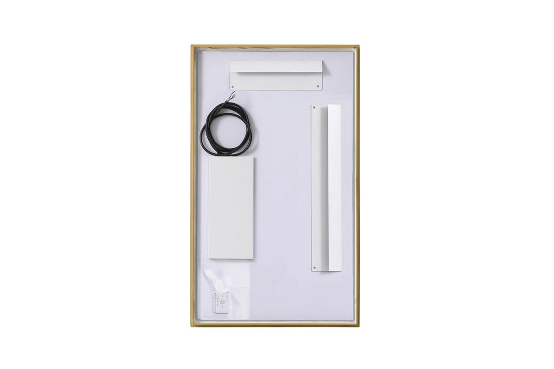 45 inch LED mirror with adjustable color temperature 3000K/4200K/6400K in brass