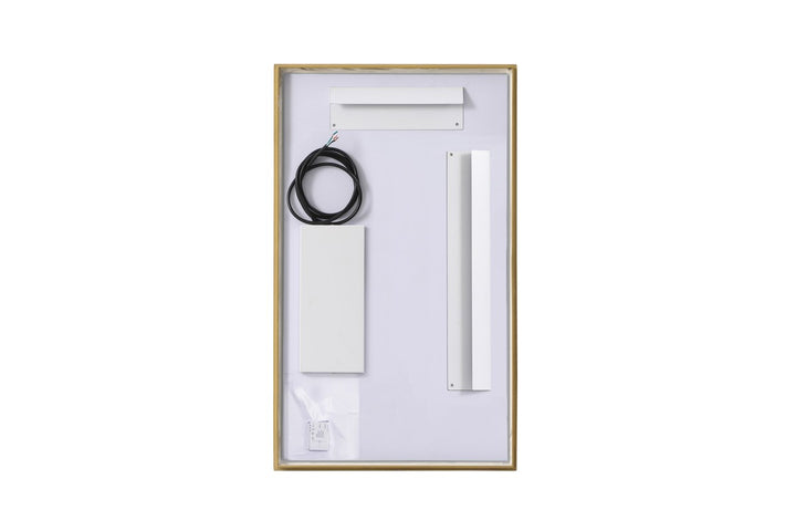 45 inch LED mirror with adjustable color temperature 3000K/4200K/6400K in brass