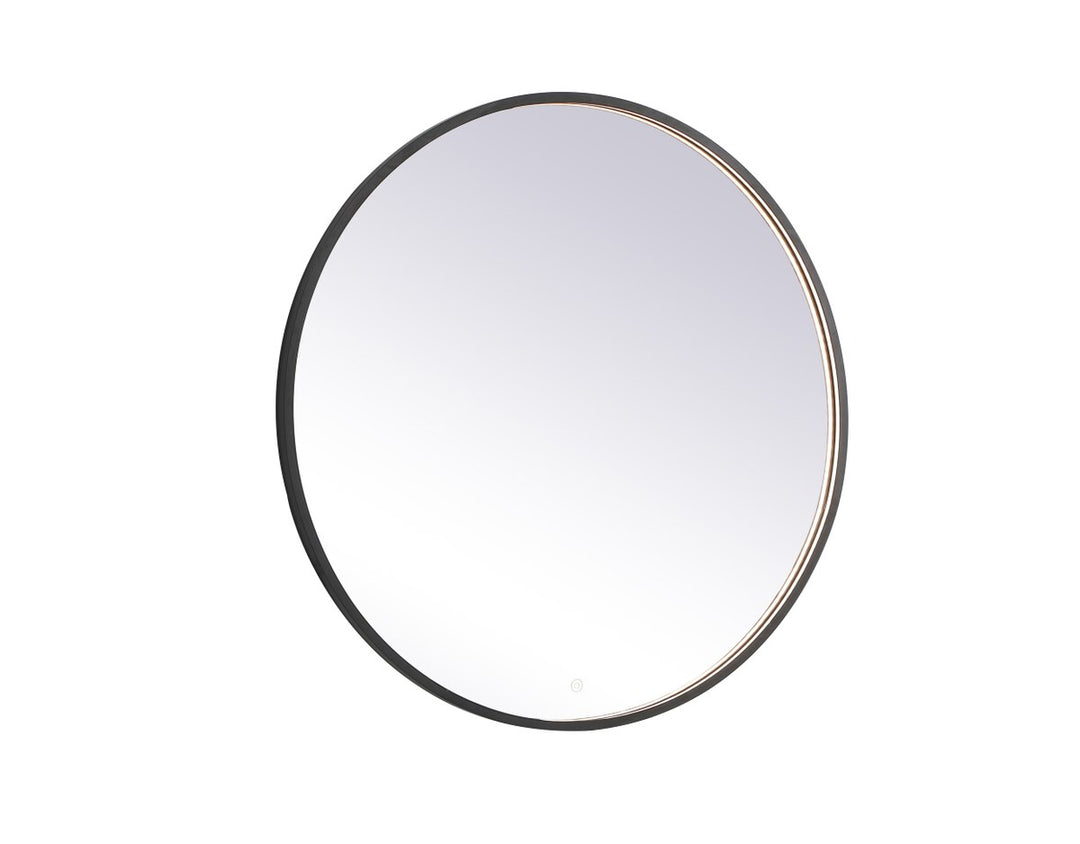 39 inch LED mirror with adjustable color temperature 3000K/4200K/6400K in black by Elegant Decor