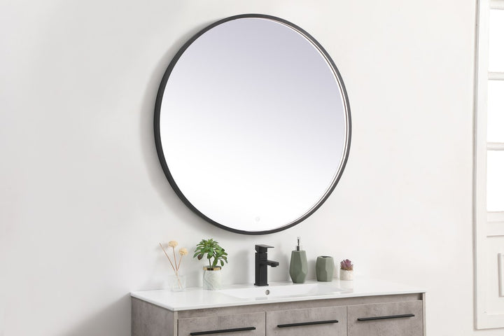 39 inch LED mirror with adjustable color temperature 3000K/4200K/6400K in black