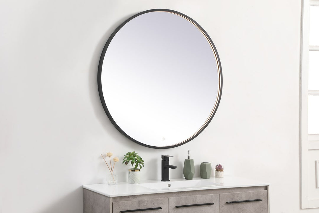 39 inch LED mirror with adjustable color temperature 3000K/4200K/6400K in black