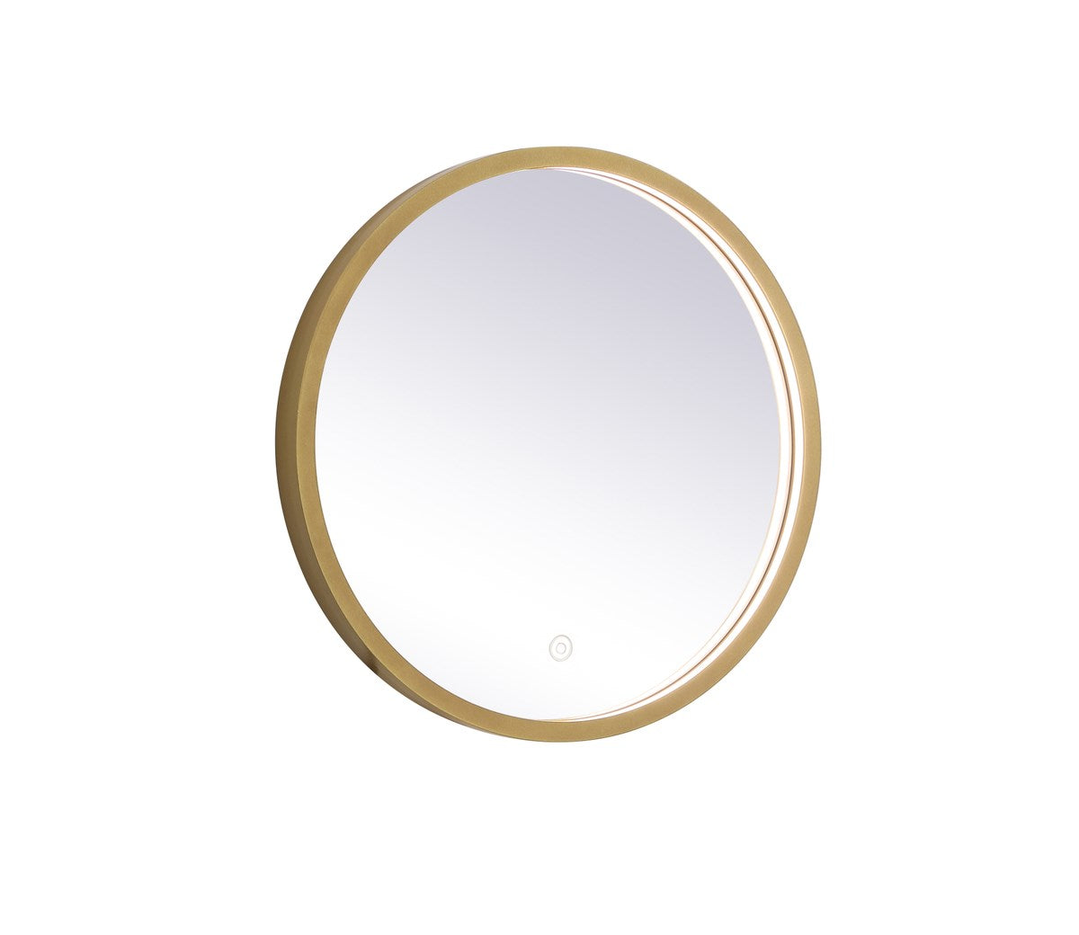 18 inch LED mirror with adjustable color temperature 3000K/4200K/6400K in brass by Elegant Decor