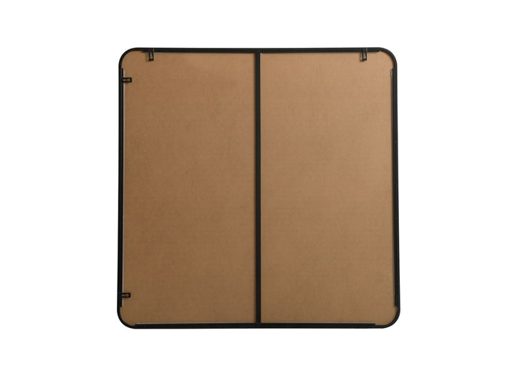 Soft Corner Metal Rectangular Mirror 36X36 Inch In Black