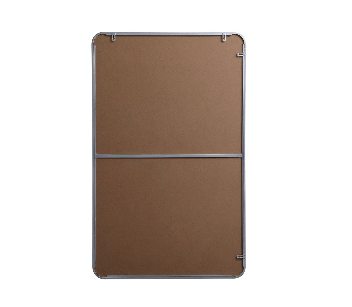 Soft Corner Metal Rectangular Mirror 30X48 Inch In Silver