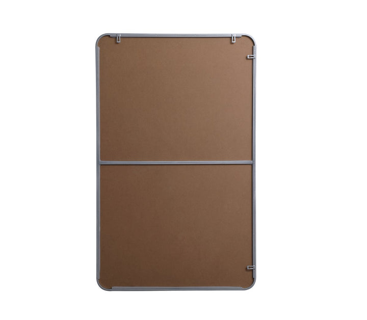 Soft Corner Metal Rectangular Mirror 30X48 Inch In Silver