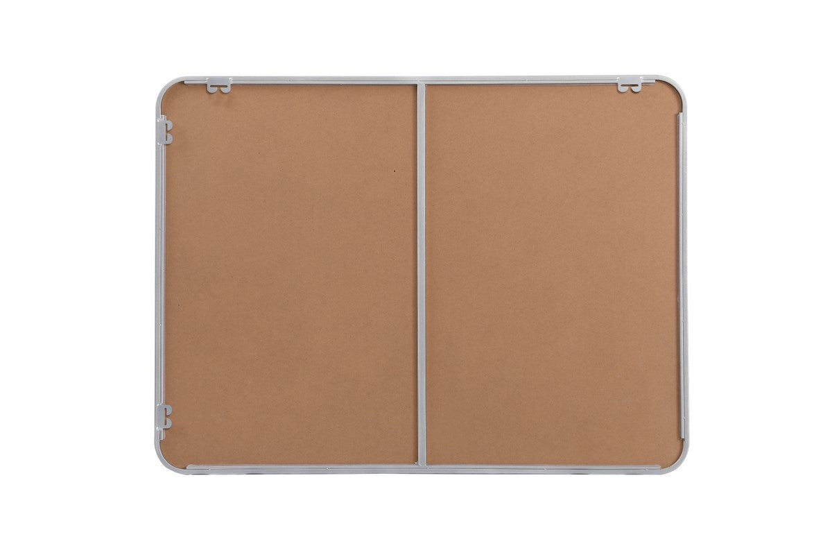 Soft Corner Metal Rectangular Mirror 30X40 Inch In Silver