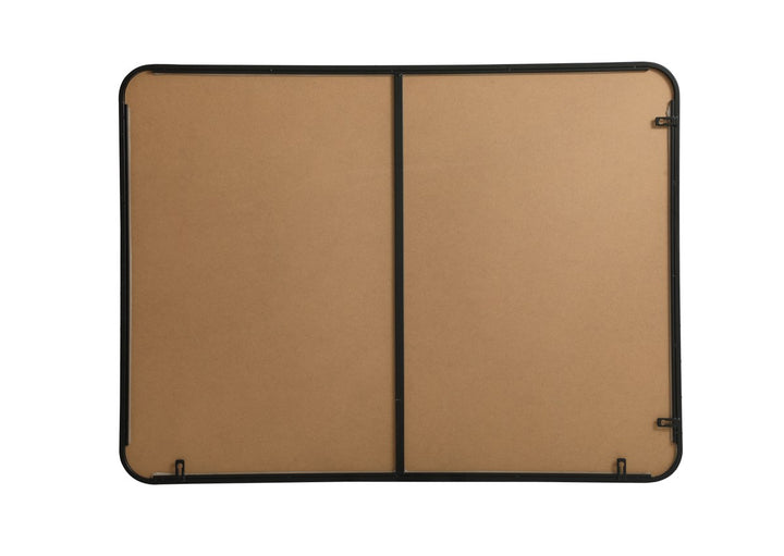 Soft Corner Metal Rectangular Mirror 30X40 Inch In Black