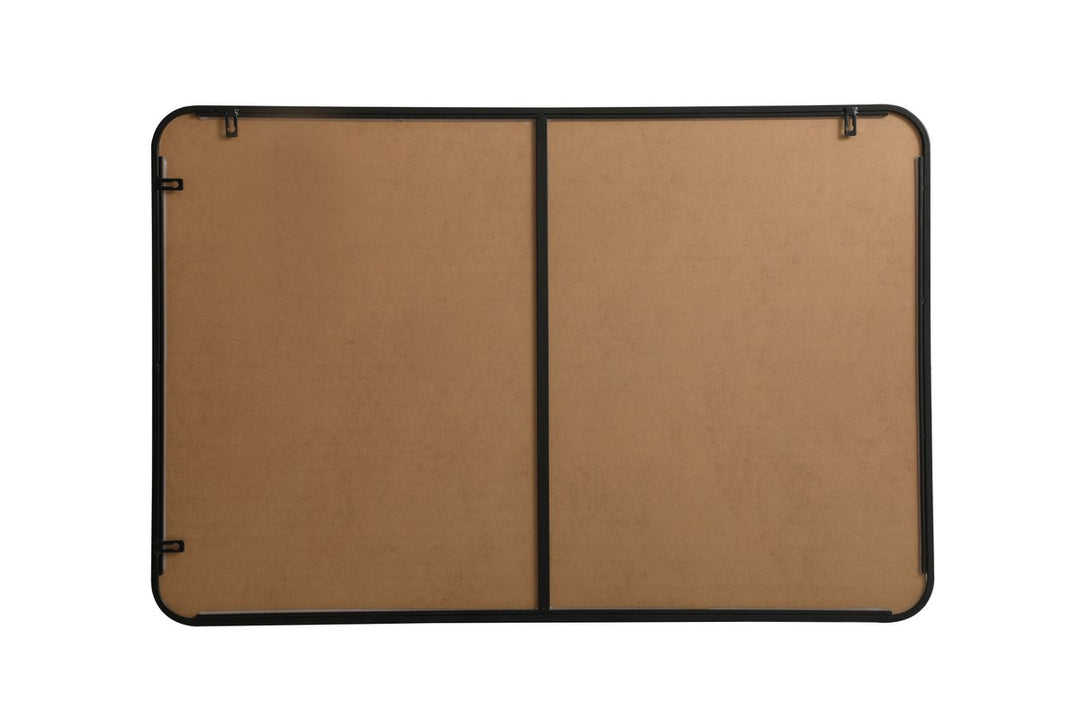 Soft Corner Metal Rectangular Mirror 28X42 Inch In Black