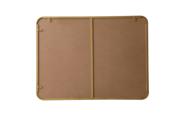 Soft Corner Metal Rectangular Mirror 27X36 Inch In Brass