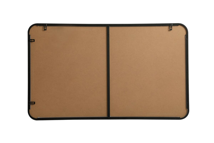 Soft Corner Metal Rectangular Mirror 24X40 Inch In Black
