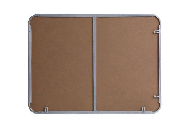 Soft Corner Metal Rectangular Mirror 24X32 Inch In Silver