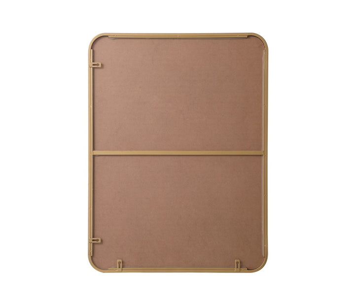 Soft Corner Metal Rectangular Mirror 24X32 Inch In Brass