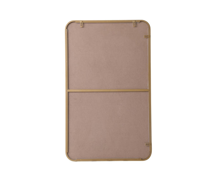 Soft Corner Metal Rectangular Mirror 22X36 Inch In Brass