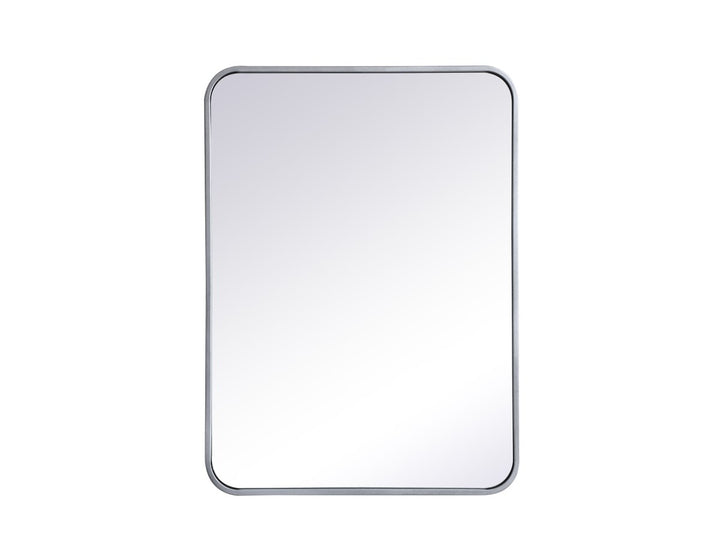 Soft Corner Metal Rectangular Mirror 22X30 Inch In Silver by Elegant Decor
