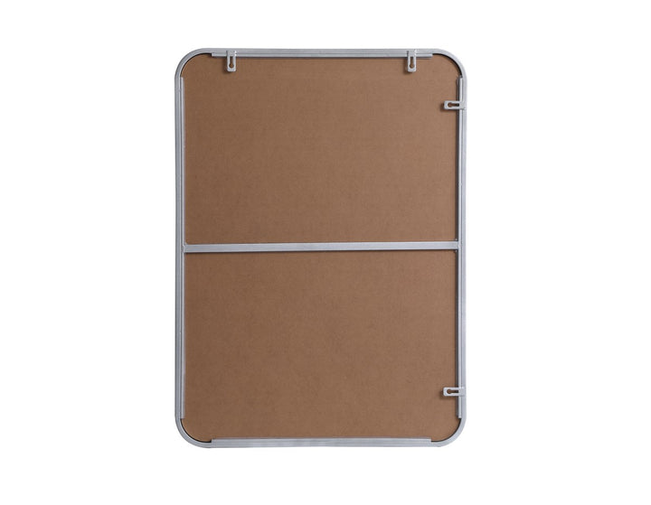Soft Corner Metal Rectangular Mirror 22X30 Inch In Silver