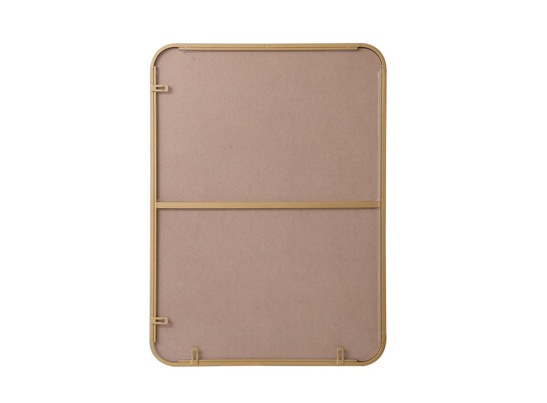 Soft Corner Metal Rectangular Mirror 22X30 Inch In Brass