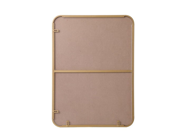 Soft Corner Metal Rectangular Mirror 22X30 Inch In Brass