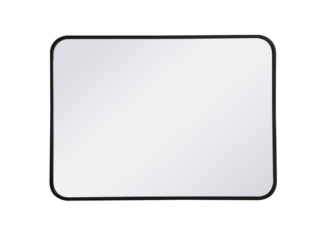 Soft Corner Metal Rectangular Mirror 22X30 Inch In Black