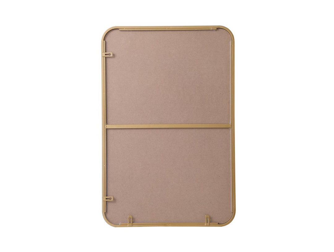 Soft Corner Metal Rectangular Mirror 20X30 Inch In Brass
