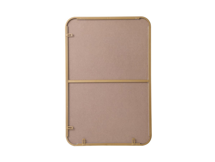 Soft Corner Metal Rectangular Mirror 20X30 Inch In Brass