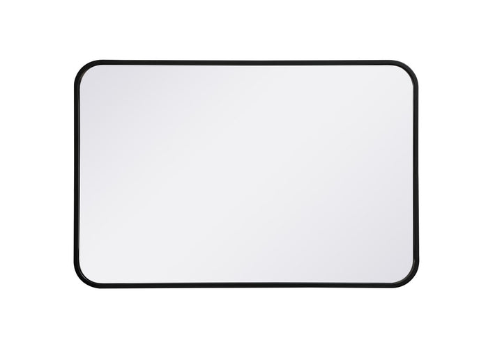Soft Corner Metal Rectangular Mirror 20X30 Inch In Black