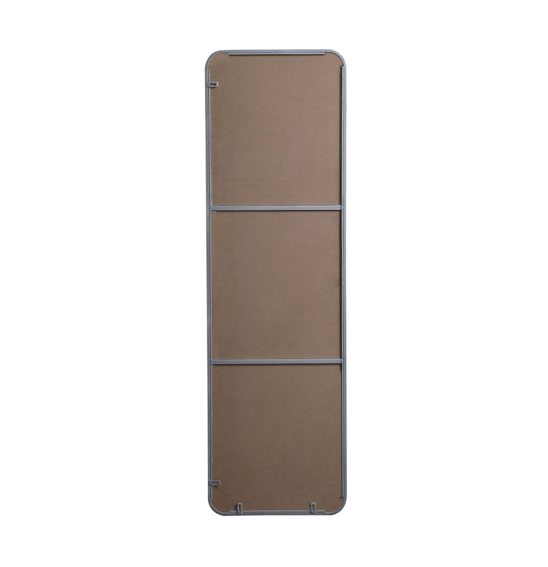 Soft Corner Metal Rectangular Mirror 18X60 Inch In Silver