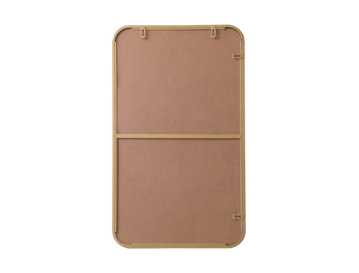 Soft Corner Metal Rectangular Mirror 18X30 Inch In Brass