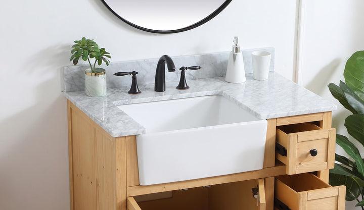 36 Inch Backsplash In Carrara White