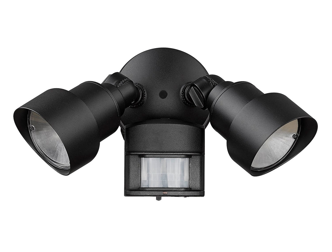 2-Light Matte Black Integrated Led Adjustable Head Floodlight With Motion Sensor by Acclaim Lighting