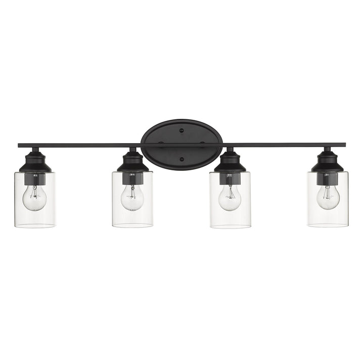 4-Light Matte Black Vanity