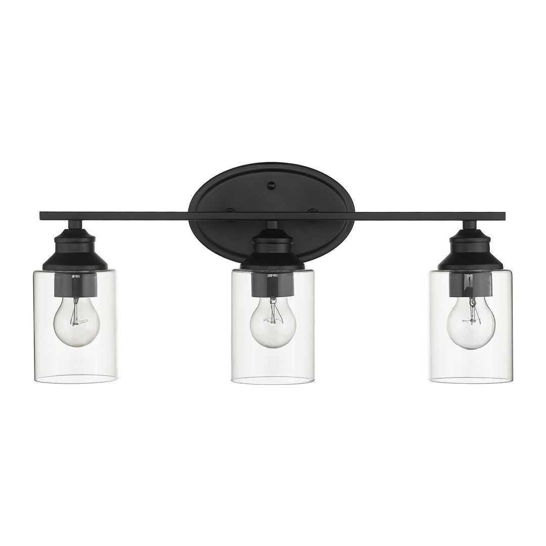 3-Light Matte Black Vanity