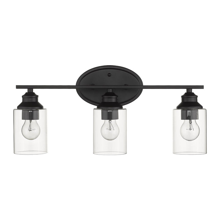 3-Light Matte Black Vanity