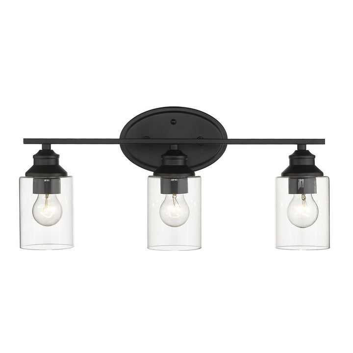 3-Light Matte Black Vanity