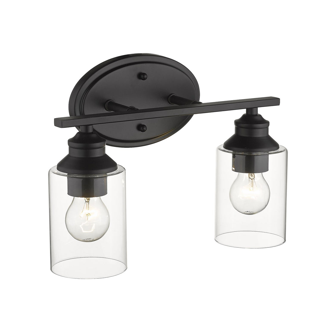 2-Light Matte Black Vanity