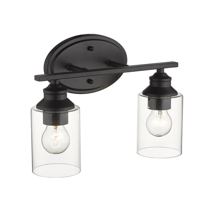 2-Light Matte Black Vanity