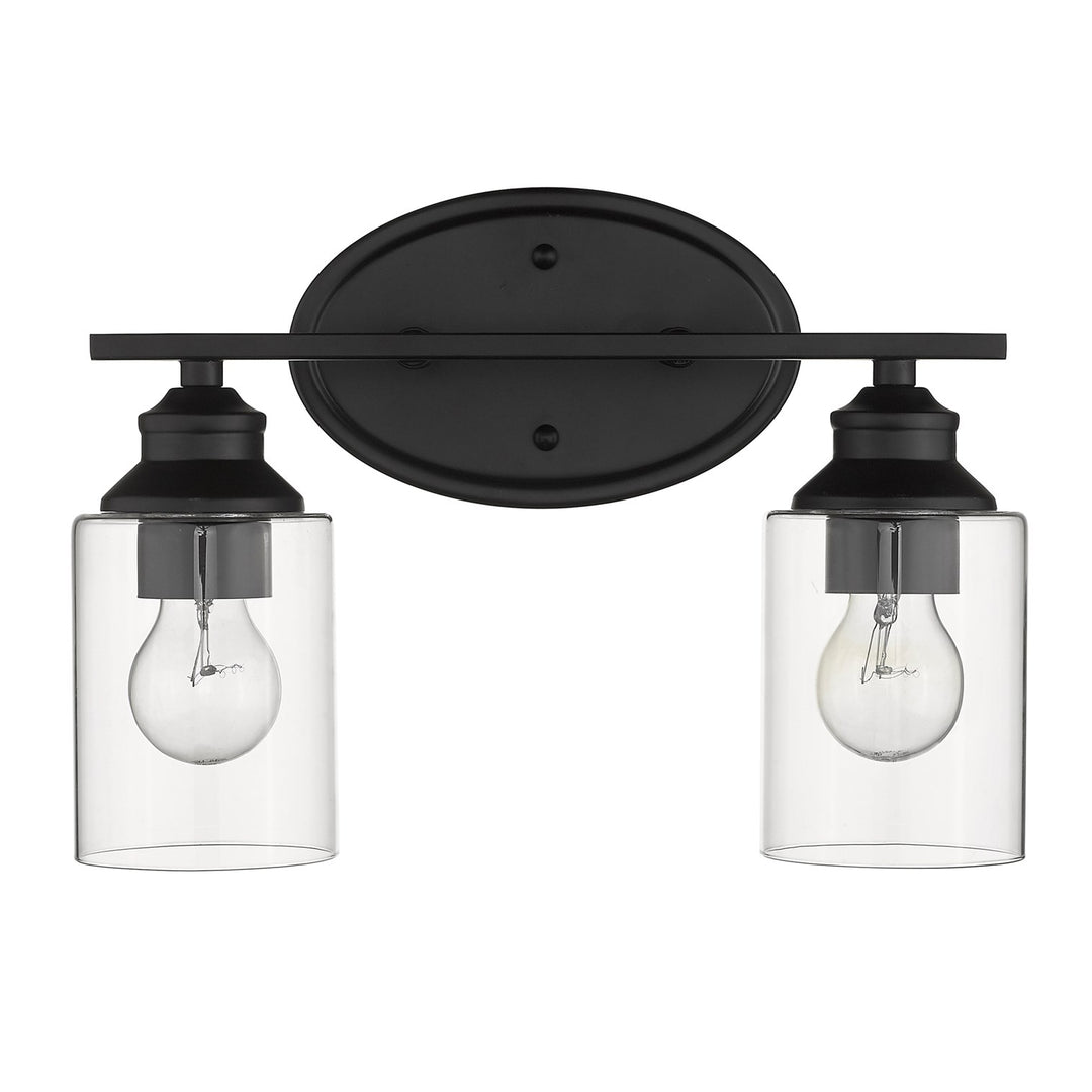 2-Light Matte Black Vanity