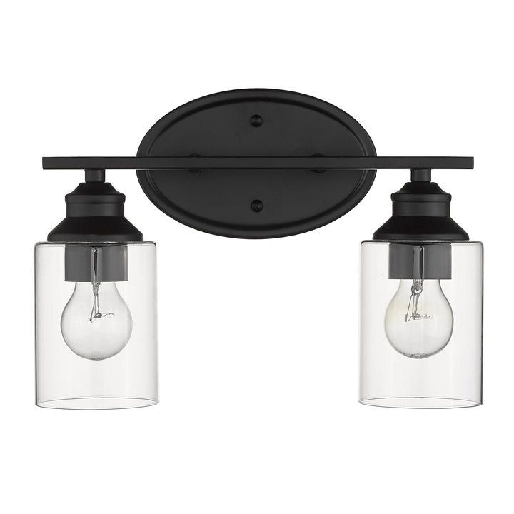 2-Light Matte Black Vanity