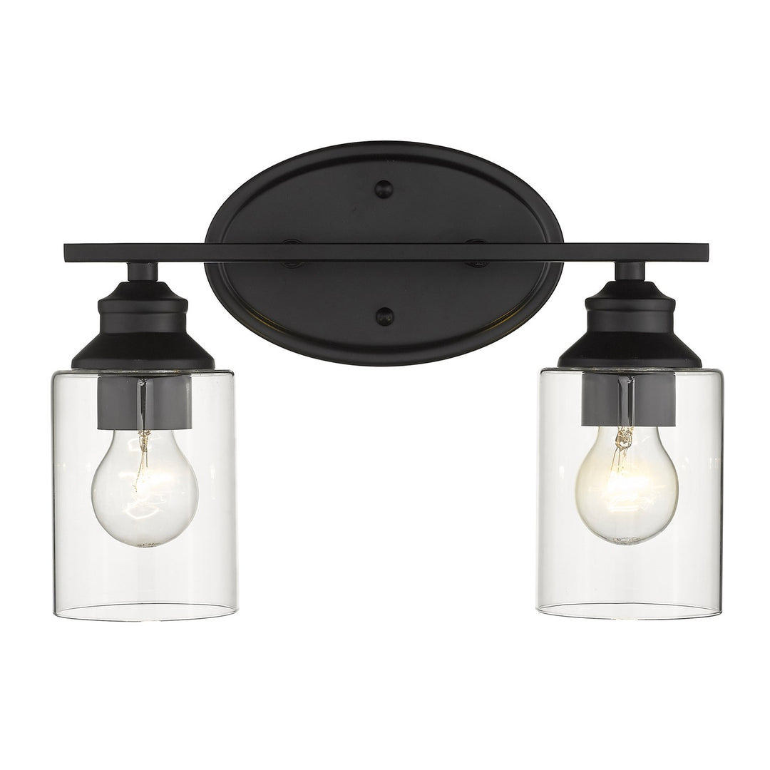 2-Light Matte Black Vanity